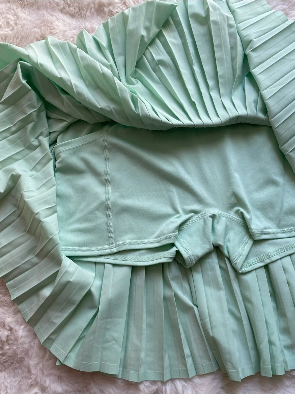 ALO Yoga Pleated Mini Skirt in Mint